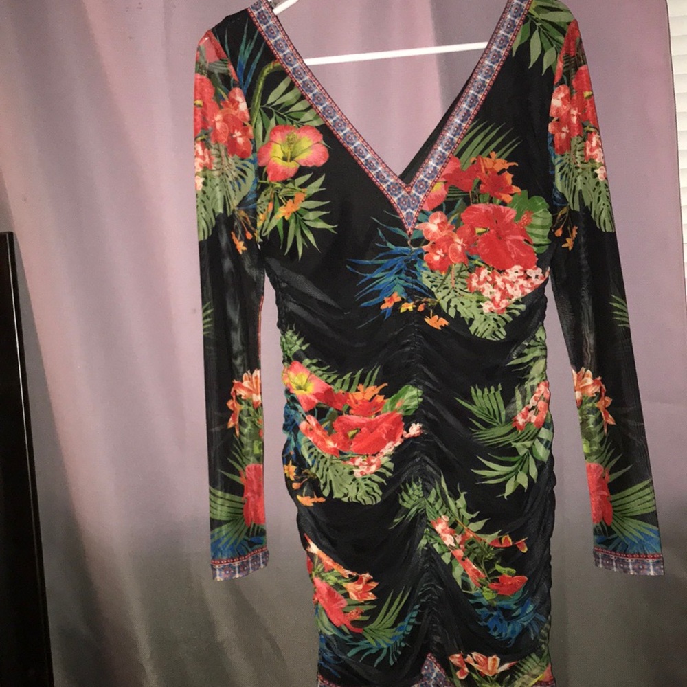 Flying Tomato/Sexy floral long sleeve dress